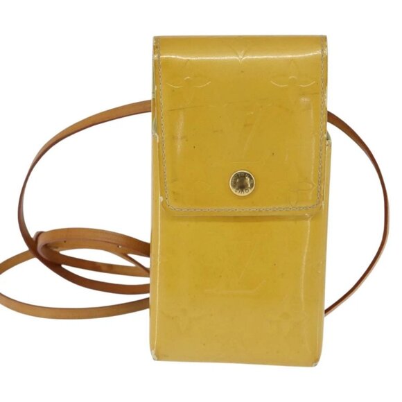 LOUIS VUITTON Monogram Vernis Walker Wallet Lime Yellow LV Auth BA6985 - Picture 2 of 16